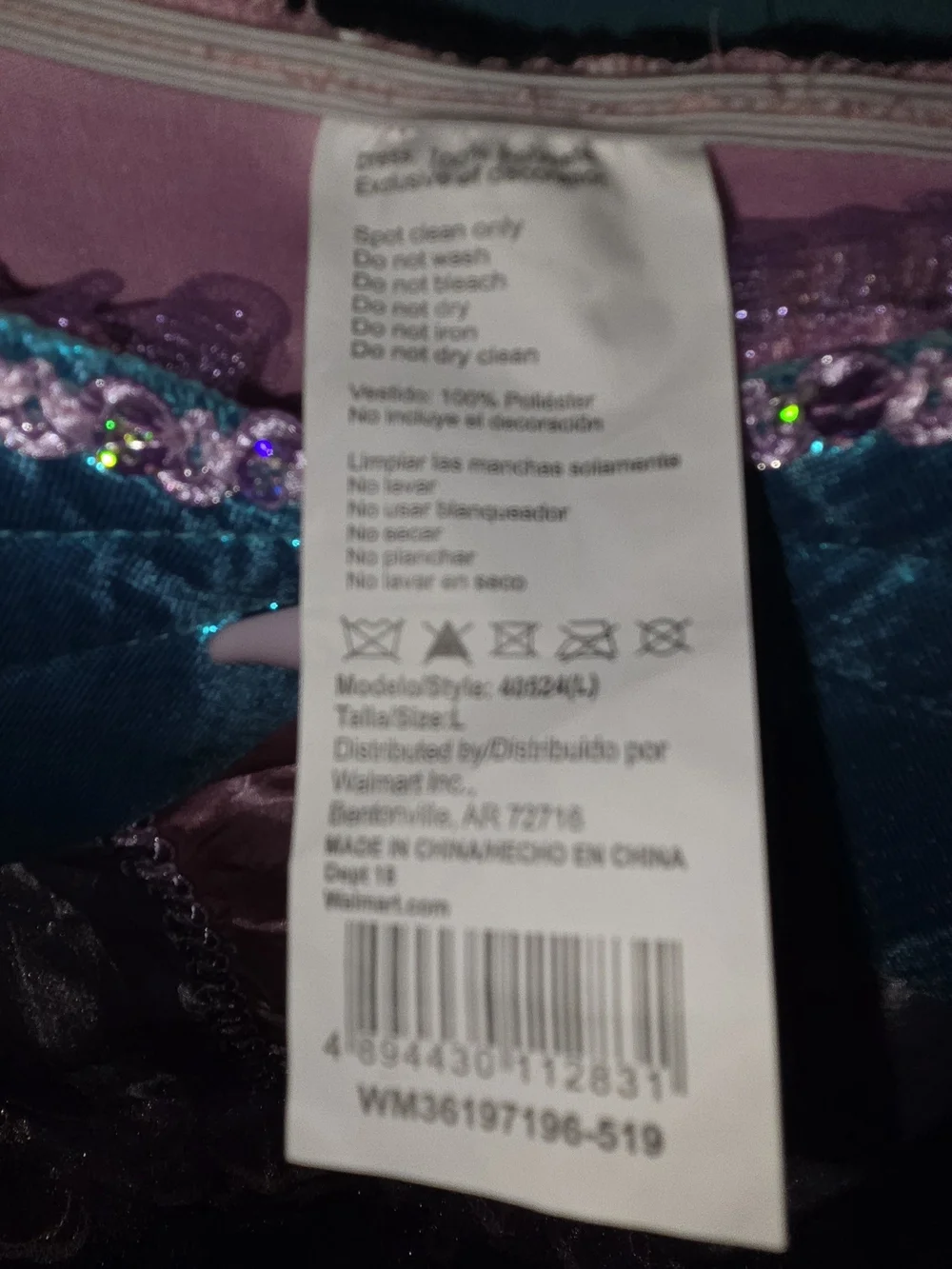 Pink & Purple Sequin Mermaid Kids Costume